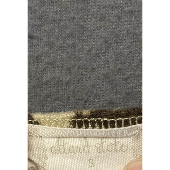 Altar’d States Crop Top Womens Small Brown Ivory Cow Print Long Sleeve Boho Y2K - Picture 2 of 8